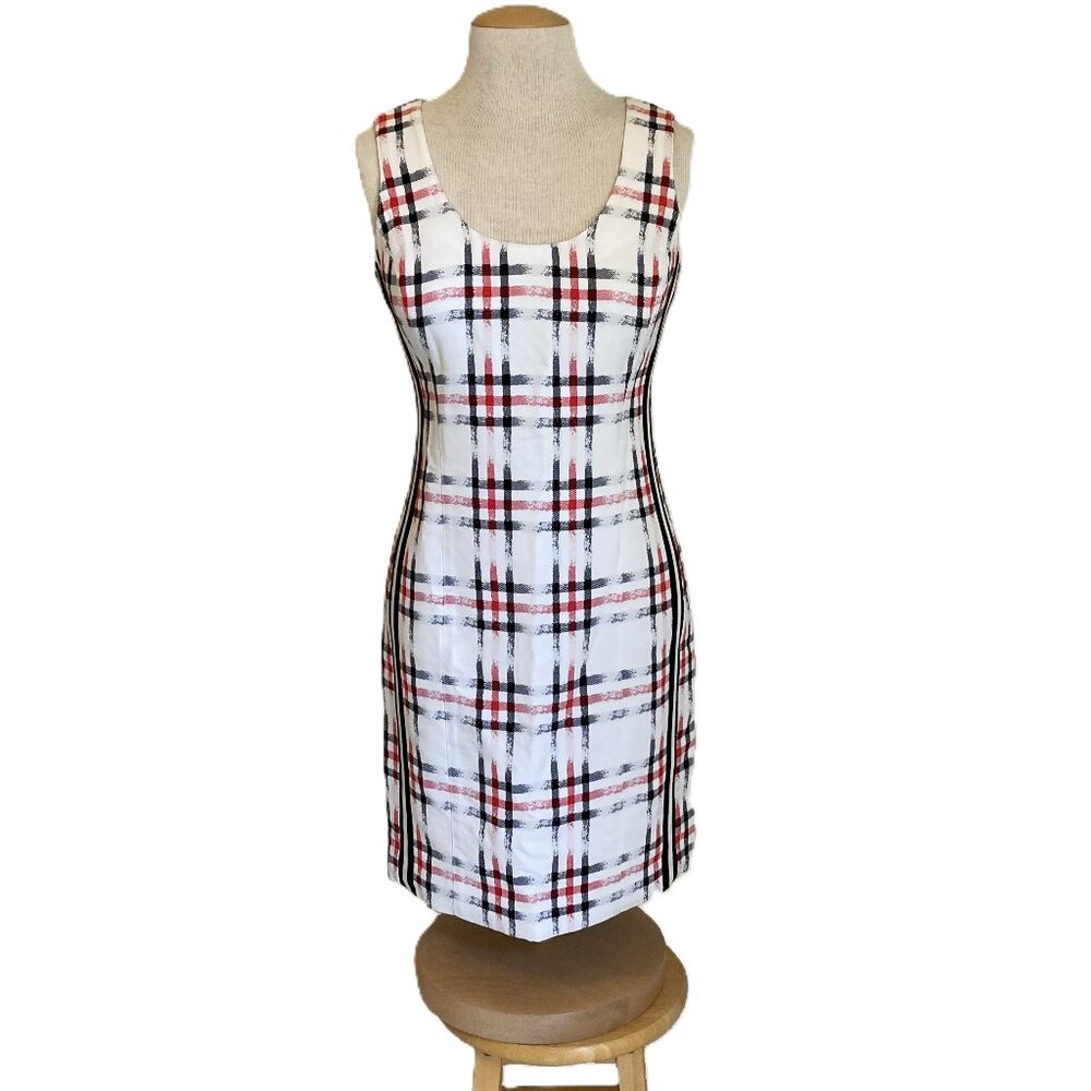 Charming Sleeveless  Summer Dress from Worth New York. White, Blue, Red